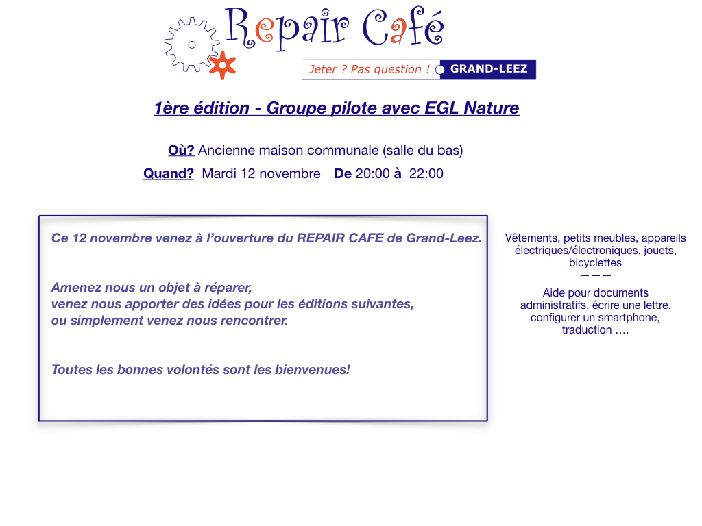 EGL 2019 11 Repair cafe 2019 11 12