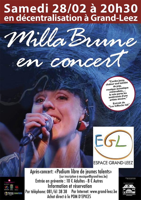 Affiche concert Milla EGL 600